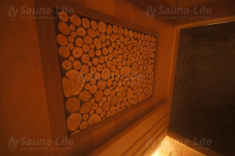 Панно из можжевельника, 400х400 мм.