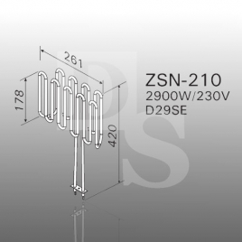 ТЭН Harvia ZSN-210 2900 Вт/230 В