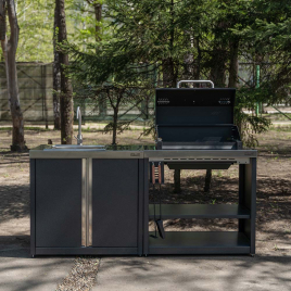 Модуль уличной кухни Helios SMART-900 Шкаф с мойкой (HS-KU01-SHM900)